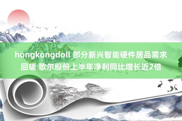 hongkongdoll 部分新兴智能硬件居品需求回暖 歌尔股份上半年净利同比增长近2倍