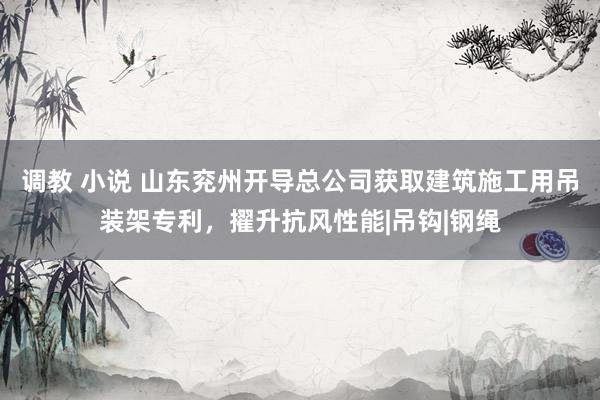 调教 小说 山东兖州开导总公司获取建筑施工用吊装架专利，擢升抗风性能|吊钩|钢绳