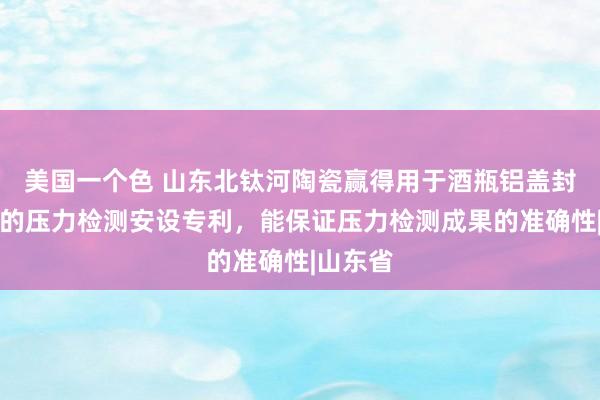 美国一个色 山东北钛河陶瓷赢得用于酒瓶铝盖封口安装的压力检测安设专利，能保证压力检测成果的准确性|山东省